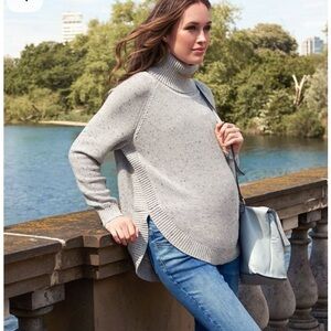 Seraphine Maternity Knitted Cape Gray Sweater NWOT ASO Pippa Middleton